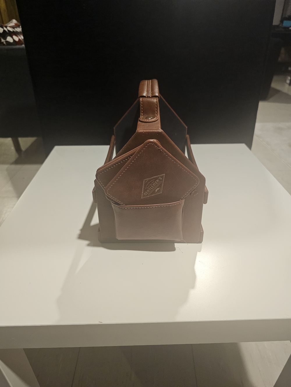 Men's Brown Leather Shoulder Bag